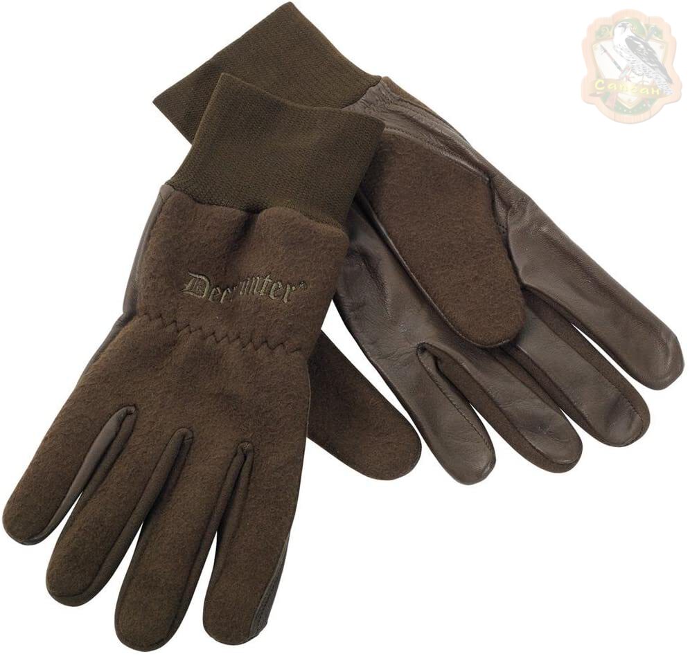 Перчатки DeerHunter Fleece Gloves w.Leather (376 Art Green) Фото 1